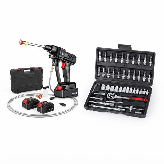 Combo hidrolavadora inalámbrica + juego de dados de regalo